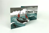 MATT JOHNSON 3D DIE CUT GREETING CARD Lugger in a Storm