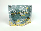 MATT JOHNSON 3D DIE CUT GREETING CARD Tall Ship Pendennis Point