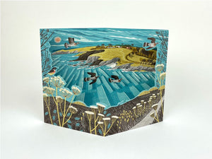 MATT JOHNSON 3D DIE CUT GREETING CARD Maenporth Coast Path