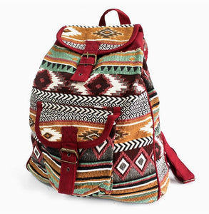 JACQUARD AZTEC DESIGN BACKPACK, RUCKSACK