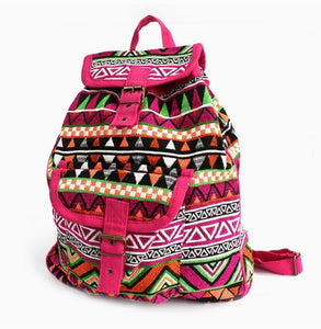 JACQUARD AZTEC DESIGN BACKPACK, RUCKSACK