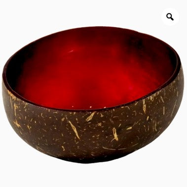 LACQUERED COCONUT BOWLS  Plain