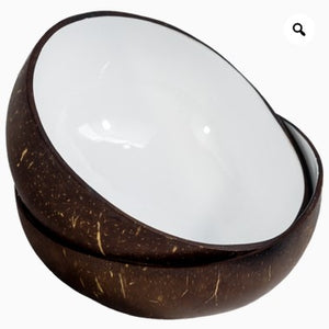 LACQUERED COCONUT BOWLS  Plain