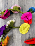 FELT FLOWER GARLANDS MULTICOLOURED