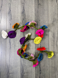 FELT FLOWER GARLANDS MULTICOLOURED
