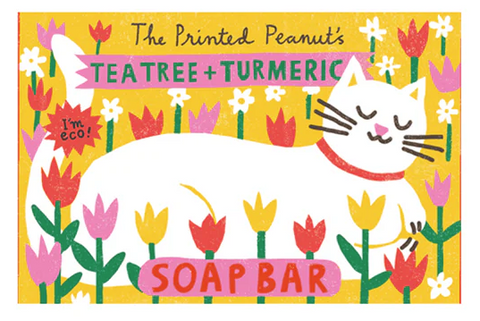 PRINTED PEANUT VEGAN SOAPS: Tea Tree & Tumeric