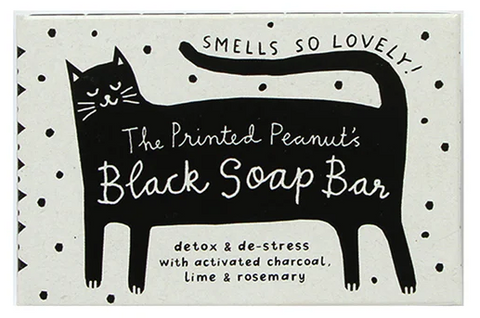 PRINTED PEANUT VEGAN SOAPS: Activated Charcoal, Lime & Rosemary