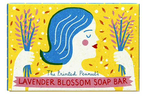PRINTED PEANUT VEGAN SOAPS: Lavender Blossom