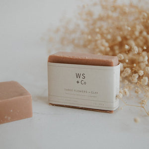 WHITE SAGE & CO VEGAN SOAP: Three Flowers & Clay