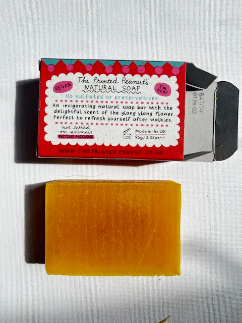 PRINTED PEANUT VEGAN SOAPS: Ylang Ylang