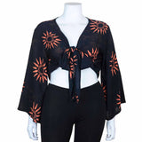 BLACK SUN WRAP TOP