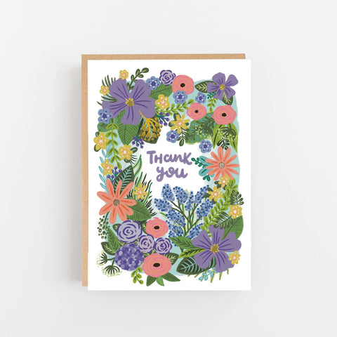 THANK YOU FLOWERS GREETING CARD LOMOND PAPER CO