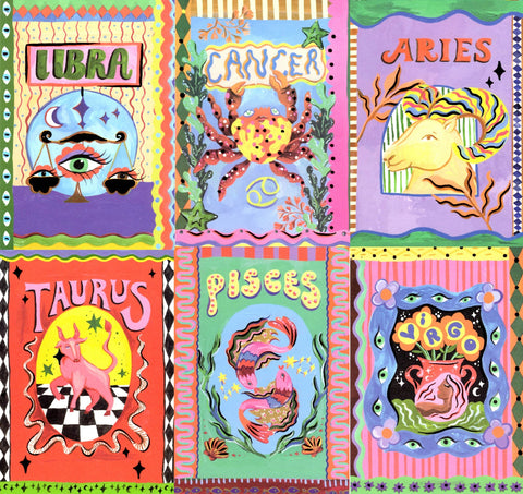 ELEANOR BOWMER  ZODIAC GREETING CARDS