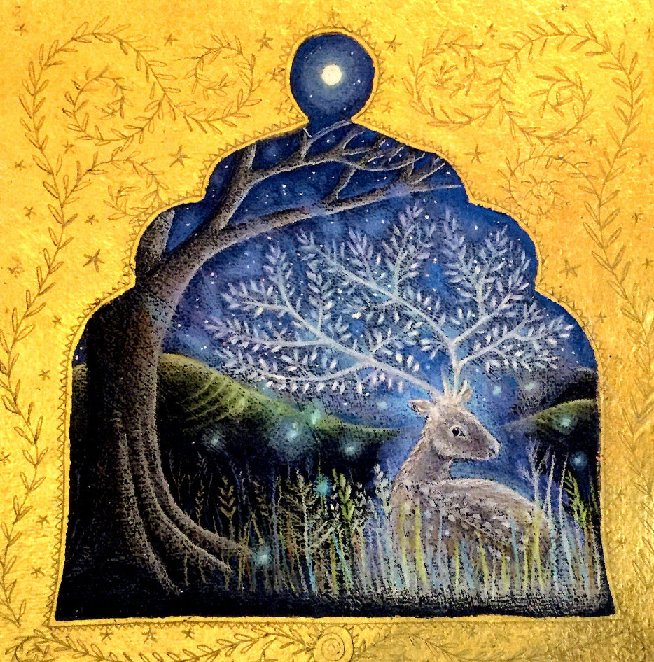 PAGAN WICCAN GREETING CARD At the Edge of the Woods HANNAH WILLOW