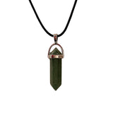 DOUBLE POINTED CRYSTAL PENDANT NECKLACES