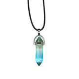 DOUBLE POINTED CRYSTAL PENDANT NECKLACES