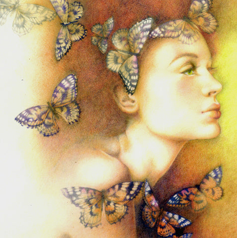 FAIRY GREETING CARD Butterflies BONNIE HELEN HAWKINS