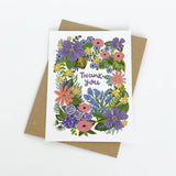 THANK YOU FLOWERS GREETING CARD LOMOND PAPER CO