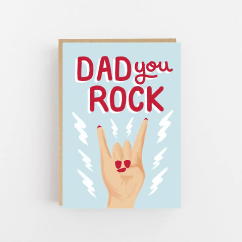 DAD YOU ROCK FATHERS DAY GREETING CARD LOMOND PAPER CO