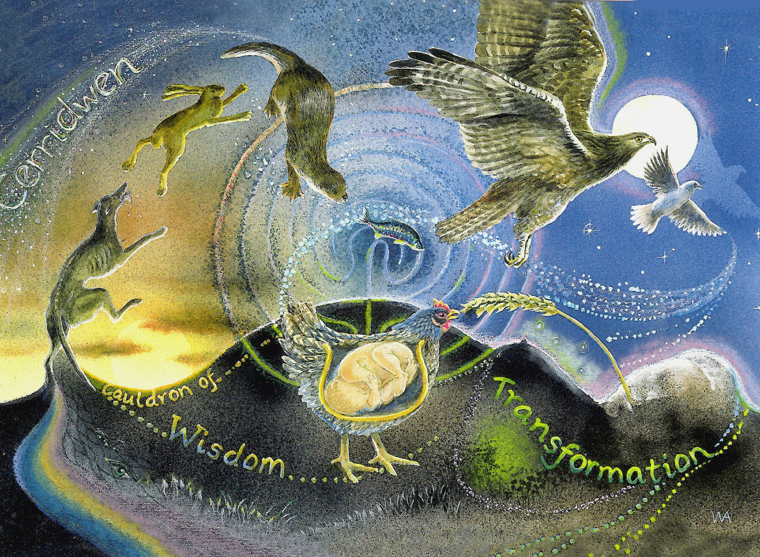 PAGAN WICCAN GREETING CARD Cerridwen WENDY ANDREW