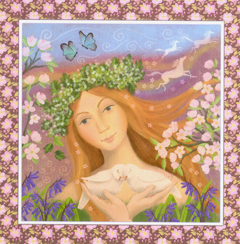 PAGAN WICCAN GREETING CARD Dove Dreaming WENDY ANDREW