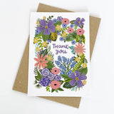 THANK YOU FLOWERS GREETING CARD LOMOND PAPER CO
