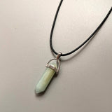 DOUBLE POINTED CRYSTAL PENDANT NECKLACES