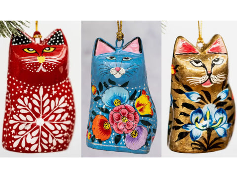 CAT CHRISTMAS TREE DECORATIONS
