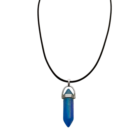 DOUBLE POINTED CRYSTAL PENDANT NECKLACES