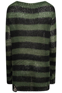 OVERSIZED PUNK GOTHIC DISTRESSED JUMPER/SWEATER