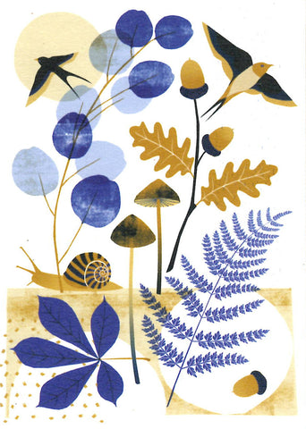 GREETING CARD Hedgerow PRINTER JOHNSON