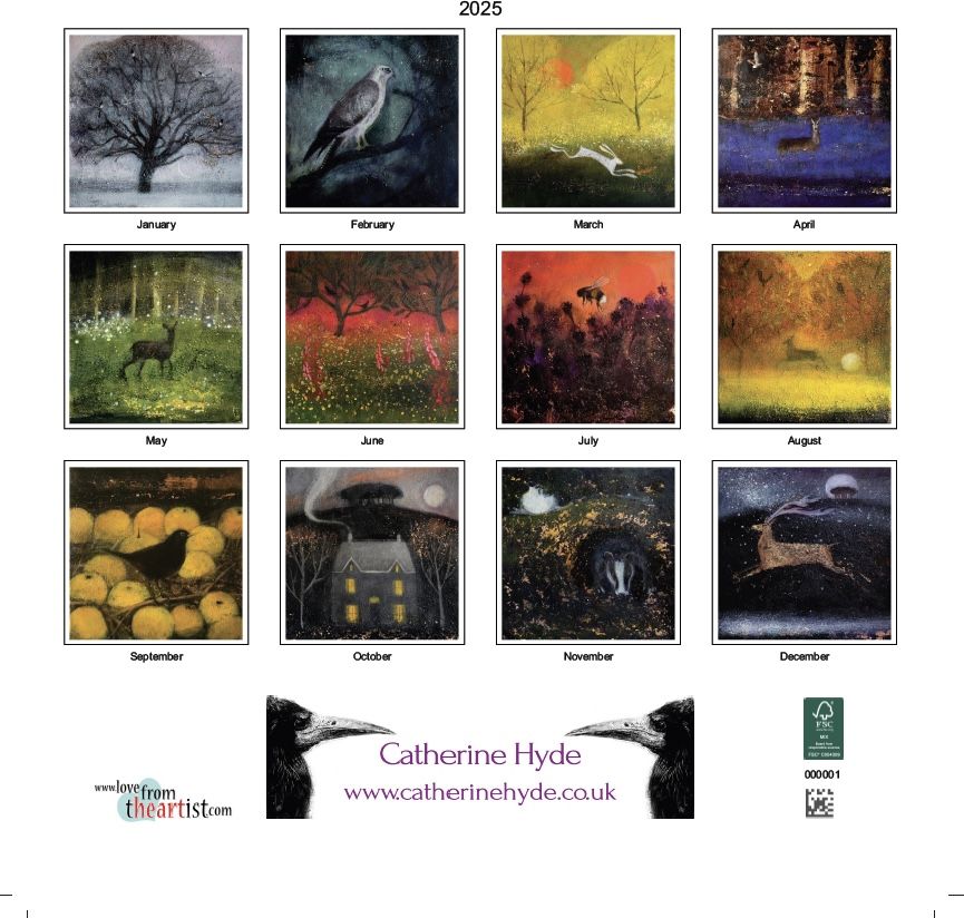 CATHERINE HYDE 2025 PAGAN WICCAN WALL CALENDAR