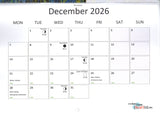 HANNAH WILLOW 2026 PAGAN WICCAN WALL CALENDAR A4
