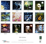AMANDA CLARK 2026 PAGAN WICCAN WALL CALENDAR