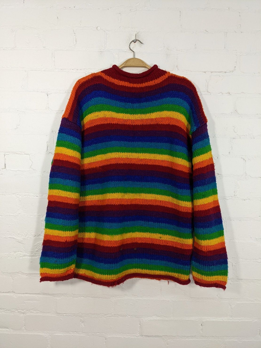 Multi coloured striped jumper mens best sale