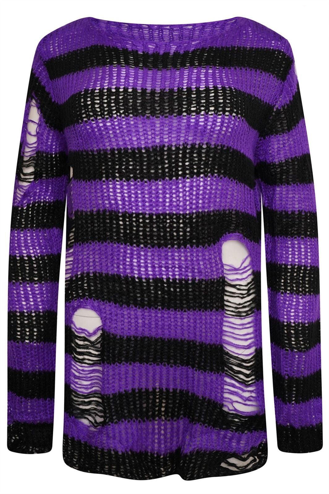 OVERSIZED PUNK GOTHIC DISTRESSED JUMPER/SWEATER