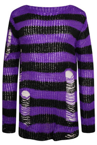 OVERSIZED PUNK GOTHIC DISTRESSED JUMPER/SWEATER