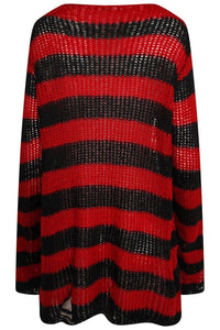 OVERSIZED PUNK GOTHIC DISTRESSED JUMPER/SWEATER