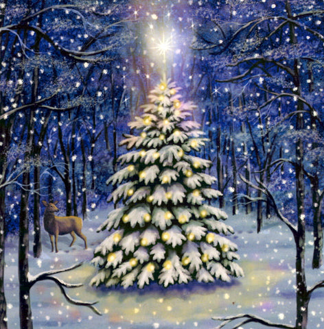 YULE XMAS GREETING CARD Silent Night WENDY ANDREW