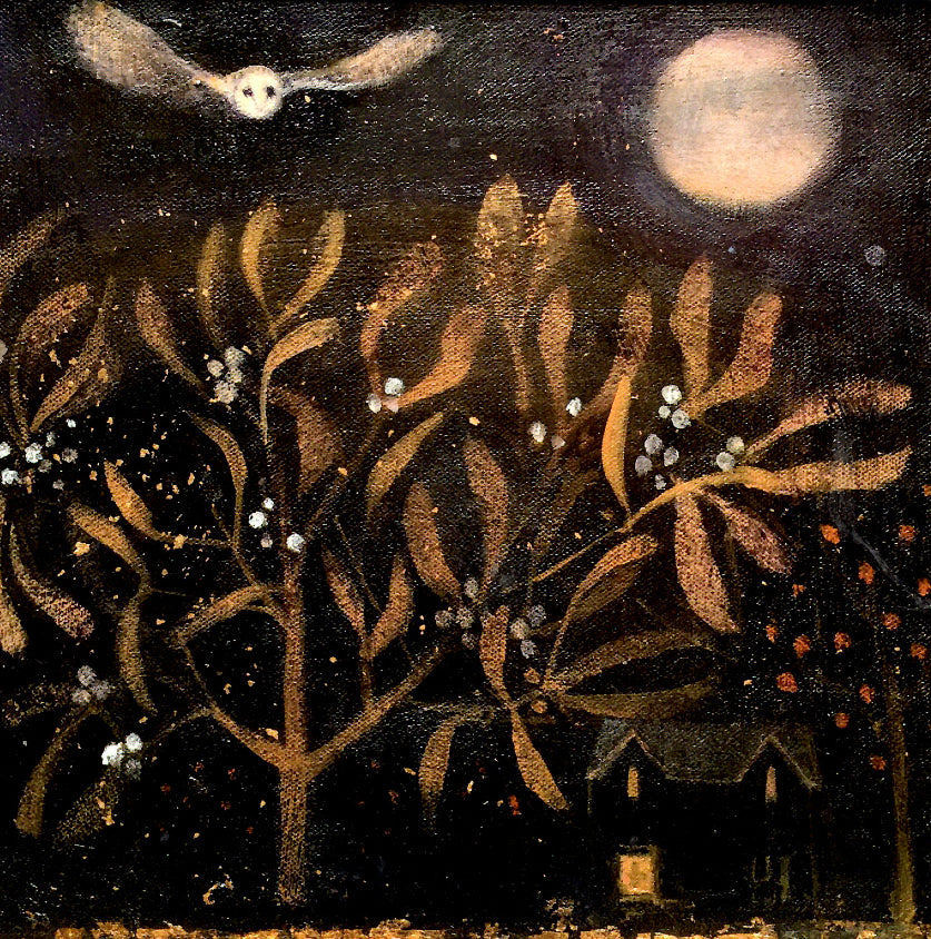 PAGAN WICCAN GREETING CARD The Mistletoe Moon CATHERINE HYDE