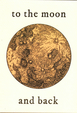 GREETING CARD To the Moon and Back CAI & JO