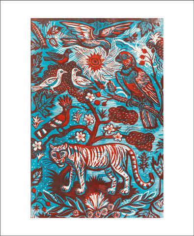 MARK HEARLD GREETING CARD Tyger Tyger (Tiger Tiger)