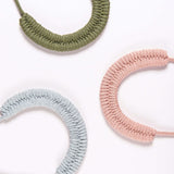 WOVEN NECKLACE KIT: Avocado - Blush - Light Grey