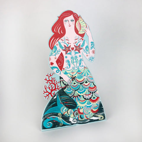 SARAH YOUNG DIE CUT 3D GREETING CARD Meryl Mermaid