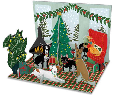 ROGER LA BORDE 'Fireside Dogs' POP & SLOT DECORATION SCENE