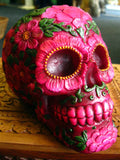 SUGAR BLOSSOM SKULL FIGURE Ornament MEXICAN Day of the Dead GOTHIC PAGAN