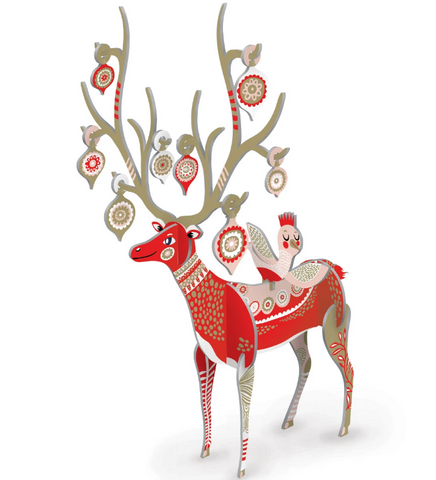 ROGER LA BORDE 'Folksy Reindeer' POP & SLOT DECORATION SCENE