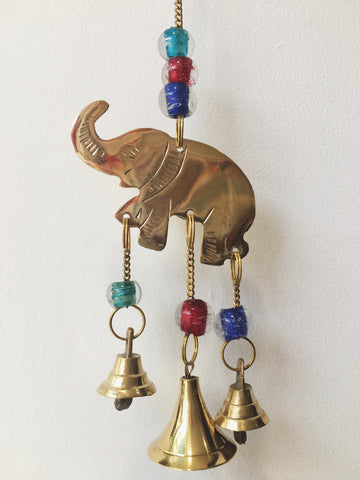 HANGING BRASS Elephant CHIMES DECORATION