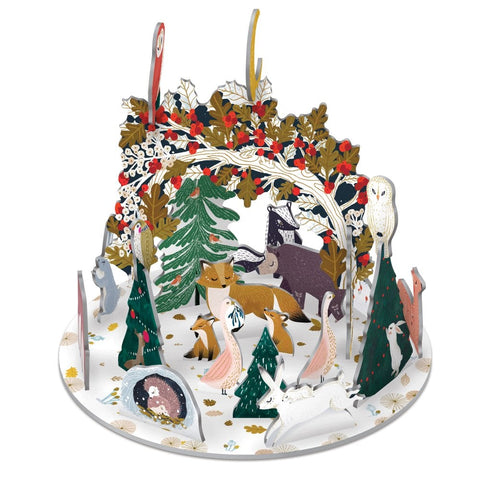 ROGER LA BORDE Paw Prints in Snow 3D POP & SLOT ADVENT CALENDAR
