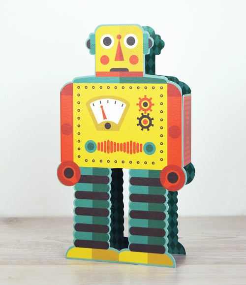 TOM FROST DIE CUT 3D GREETING CARD Robot